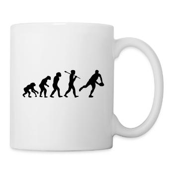 Evolution de l'homme rugbyman. - Mug blanc - blanc - Droite