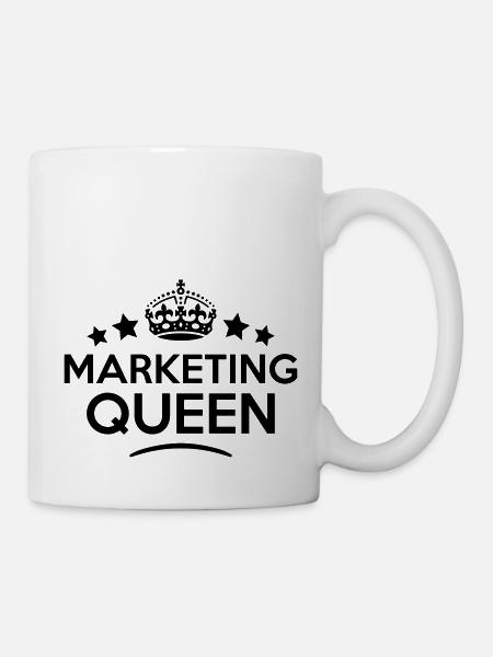 marketing queen keep calm style copy - Mug - white