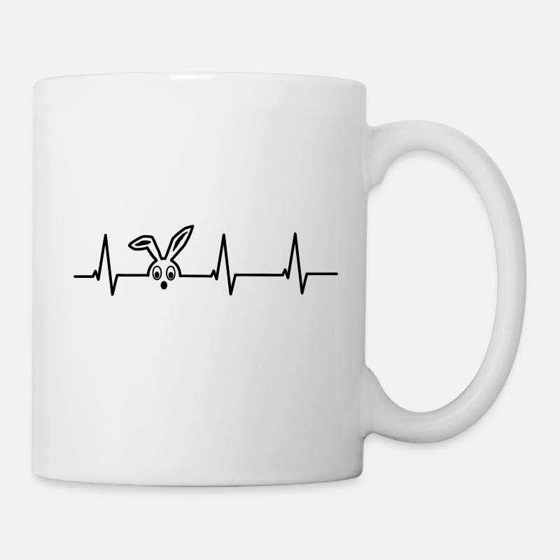 Heartbeat d'un lièvre - Mug blanc - blanc