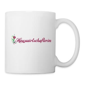 Hauswirtschafterin Blumen Ornament - Tasse - Weiß - Rechts