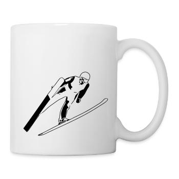Skispringen - Skispringer - Ski Jumping - Tasse - Weiß - Rechts