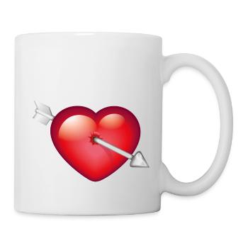 Smiley Heart with arrow - Mug blanc - blanc - Droite