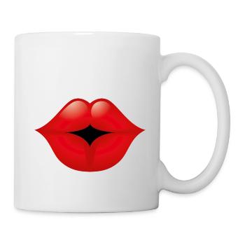 Smiley Lips - Tasse - Weiß - Rechts