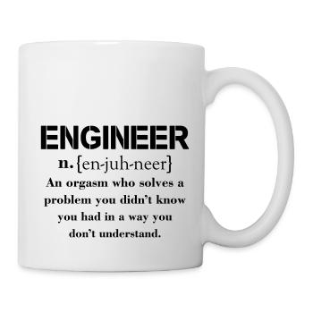 Engineer Definition Funny T-shirt - Mug - white - Right