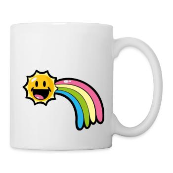 Smiley Kawaii Sun and Rainbow - Mug - white - Right