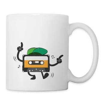 Dancing Cassette Tape (Vintage Style) - Mug blanc - blanc - Droite