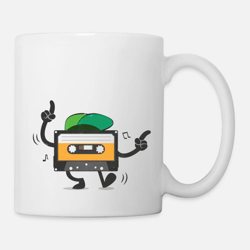 Dancing Cassette Tape Retro Vintage Old School - Mug - white