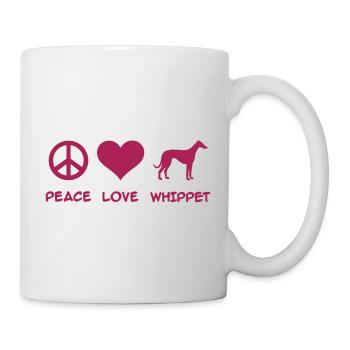 Whippet - Tasse - Weiß - Rechts
