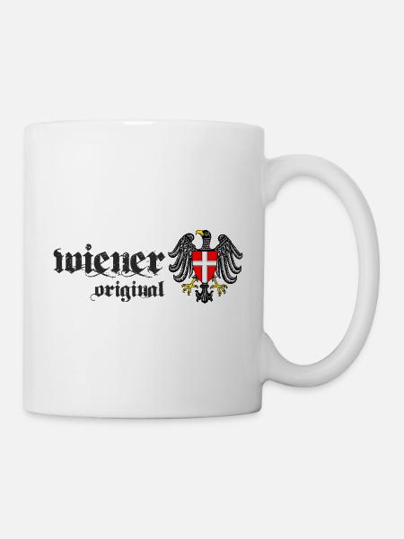 Wiener Original Wappen Shirt Geschenk - Tasse - Weiß