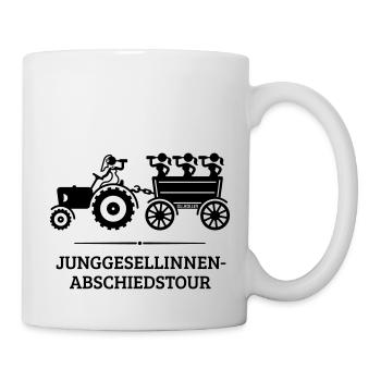 Junggesellinnen-Abschiedstour Mit Trecker (JGA V2) - Tasse - Weiß - Rechts