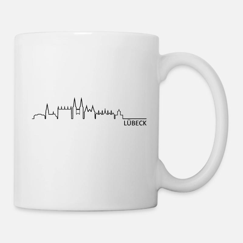 Skyline - Lübeck - Tasse - Weiß