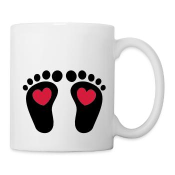 ❤ټCute Baby Footprints-Vector Footprintsټ❤ - Mug - white - Right