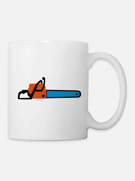 Kettensäge - Tasse - Weiß