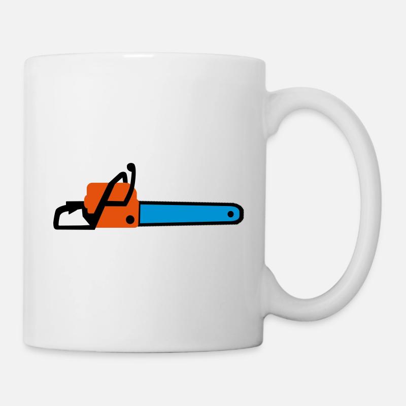 Kettensäge - Tasse - Weiß