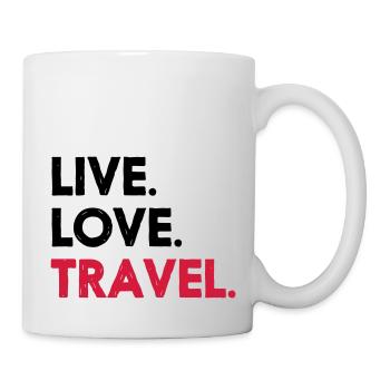 LIVE. LOVE. TRAVEL. - Mug blanc - blanc - Droite
