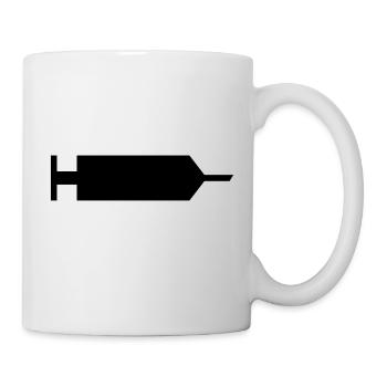 Spritze - Tasse - Weiß - Rechts