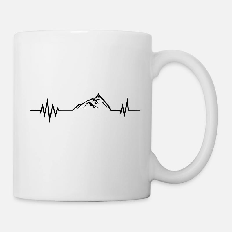 mountain pulse design - Tasse - Weiß