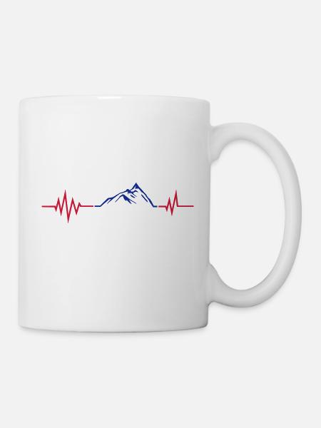 mountain pulse - Tasse - Weiß