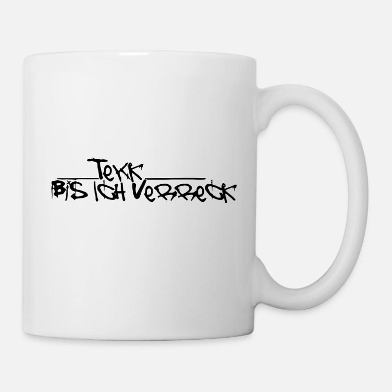Tekk bis ich Verreck - black - Tasse - Weiß