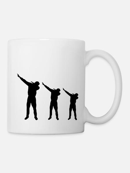 dabbing design - Tasse - Weiß