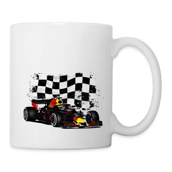 Racecar - Racing car - Racing flag - Tasse - Weiß - Rechts