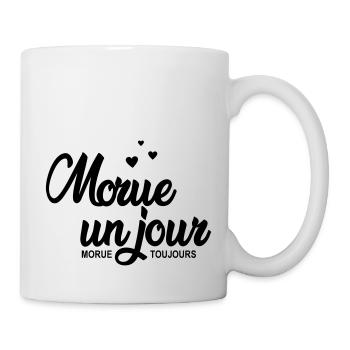 morue un jour morue toujours - Tasse - Weiß - Rechts