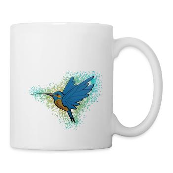 blue hummingbird - Mug - white - Right