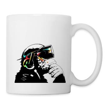 Monksy - Affe mit Virtual Reality Brille - Tasse - Weiß - Rechts