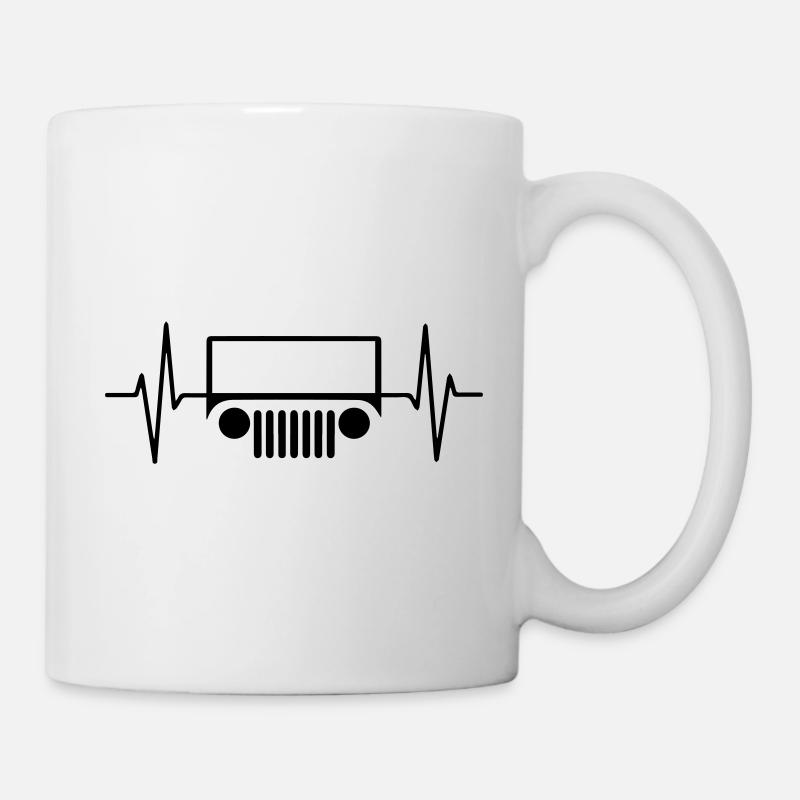 Jeep del battito cardiaco - Tazza - bianco