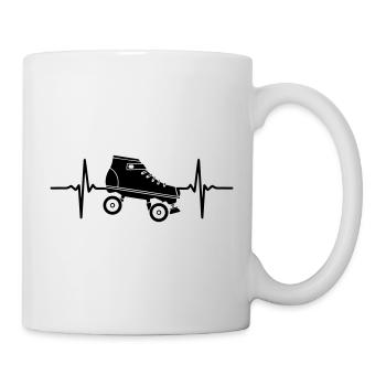 Heart Beat Roller Skate - Mug - white - Right