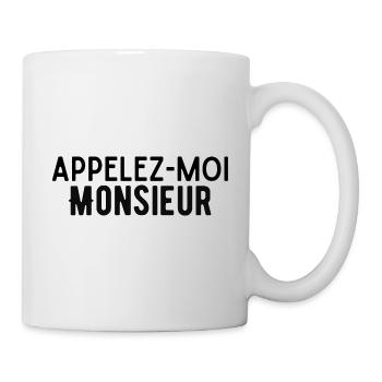 t shirt appelez moi monsieur. cadeau homme marié - Mug blanc - blanc - Droite