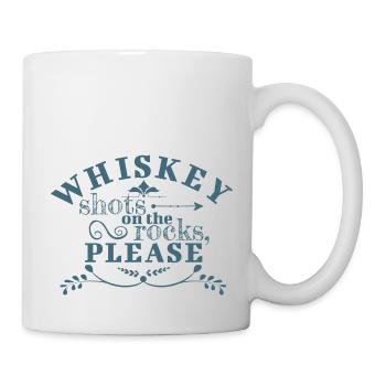 Whiskey shots on the rocks - Mug - white - Right