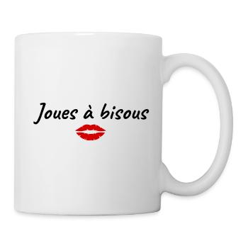 Joues à bisous. cadeau bisou - Mug blanc - blanc - Droite