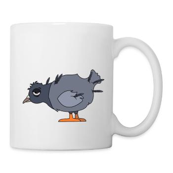 Pigeon fatigué - Mug blanc - blanc - Droite