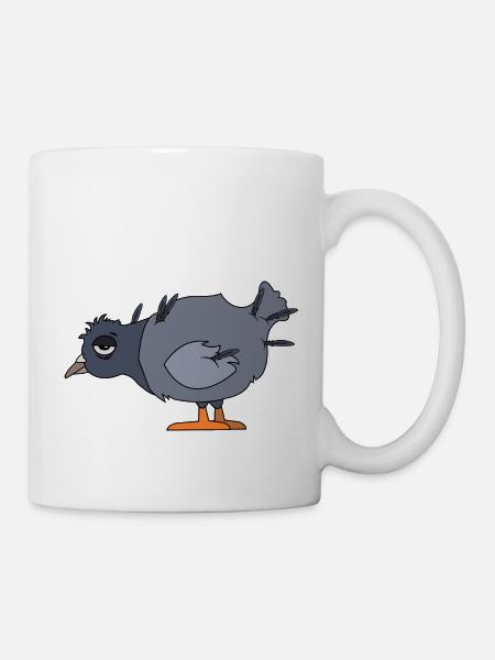 Tired pigeon - Mug - white