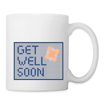Get Well Soon blue - Tasse - Weiß - Rechts