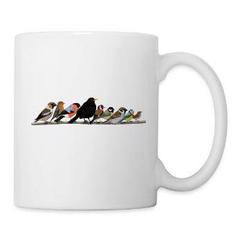 Many birds garden birds songbirds bird motif - Mug - white - Right