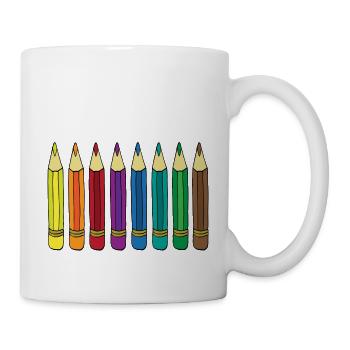 colored pencils - Mug - white - Right