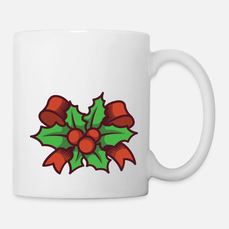 Holly Bow - Mug - white