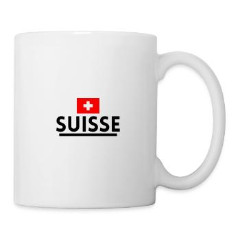 Schweizerisch. Schweizer T-Shirt - Tasse - Weiß - Rechts