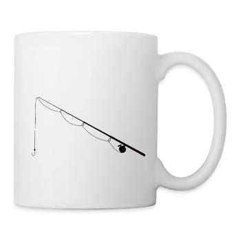 Angel fishing rod black - Mug - white - Right