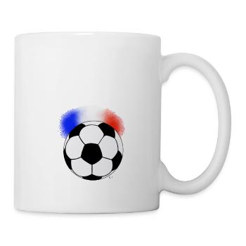 Frankreich Fußball - Tasse - Weiß - Rechts
