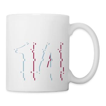 14 Fourteen Fourteen Number Effect Distorted Number - Mug - white - Right