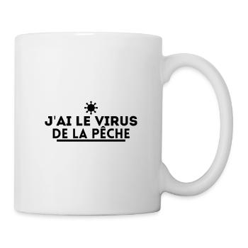 j'ai le virus de la pêche. t shirt pêcheur - Mug blanc - blanc - Droite