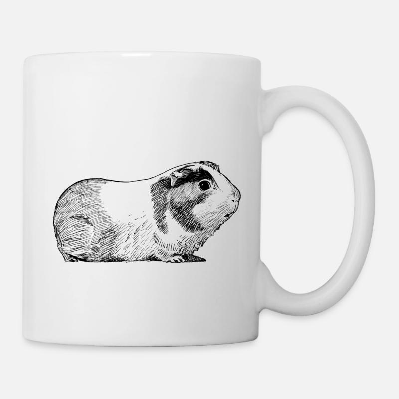 Meerschweinchen Tusche - Tasse - Weiß