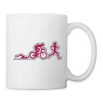 TRIATHLON Personnages dame - Mug blanc - blanc - Droite
