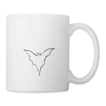 Halloween-Fledermaus - Tasse - Weiß - Rechts