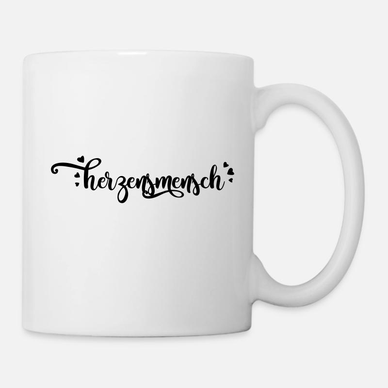 Herzensmensch! personalisierbar - Tasse - Weiß