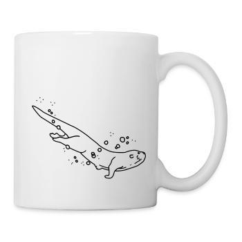 Otter tauchen - Tasse - Weiß - Rechts