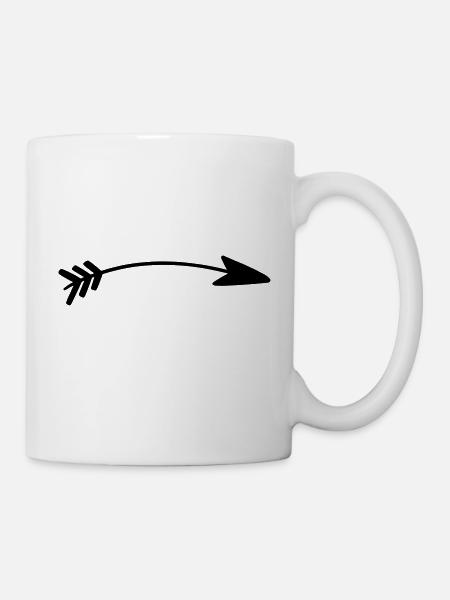 pfeil - Tasse - Weiß